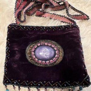 Beaded Crossbody bag purple